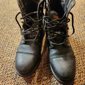 Harley-Davidson Men's Black Lace-Up Boots
